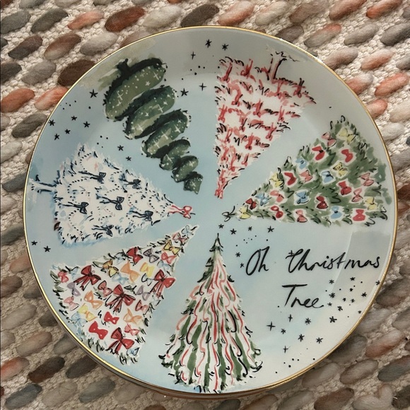 Anthropologie Christmas Dessert Plates (8) - Picture 4 of 4
